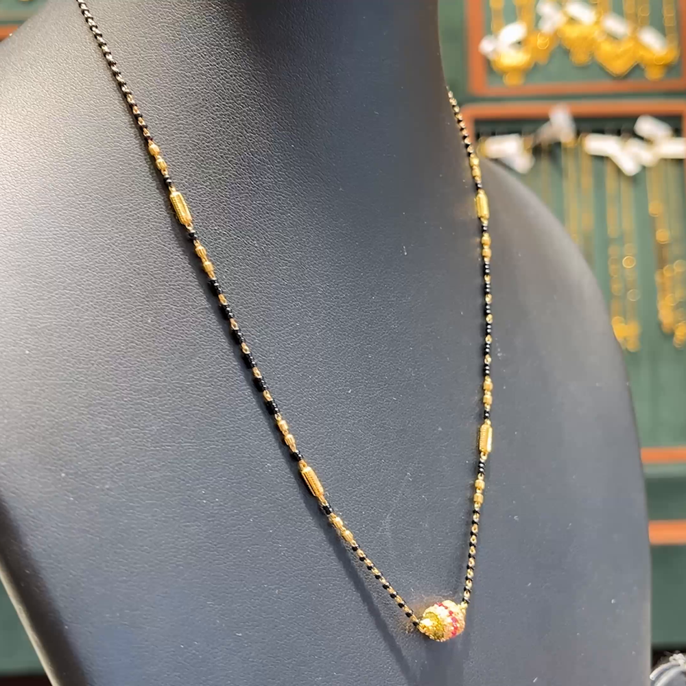 CMR 5.284gms SHORT BLACK BEADS 22K Yellow Gold