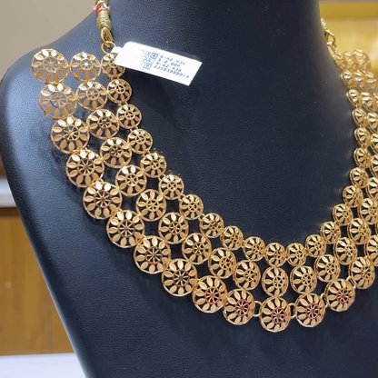 MUKUNDA JEWELLERS 42.43gms NECKLACE 22K Nakshi