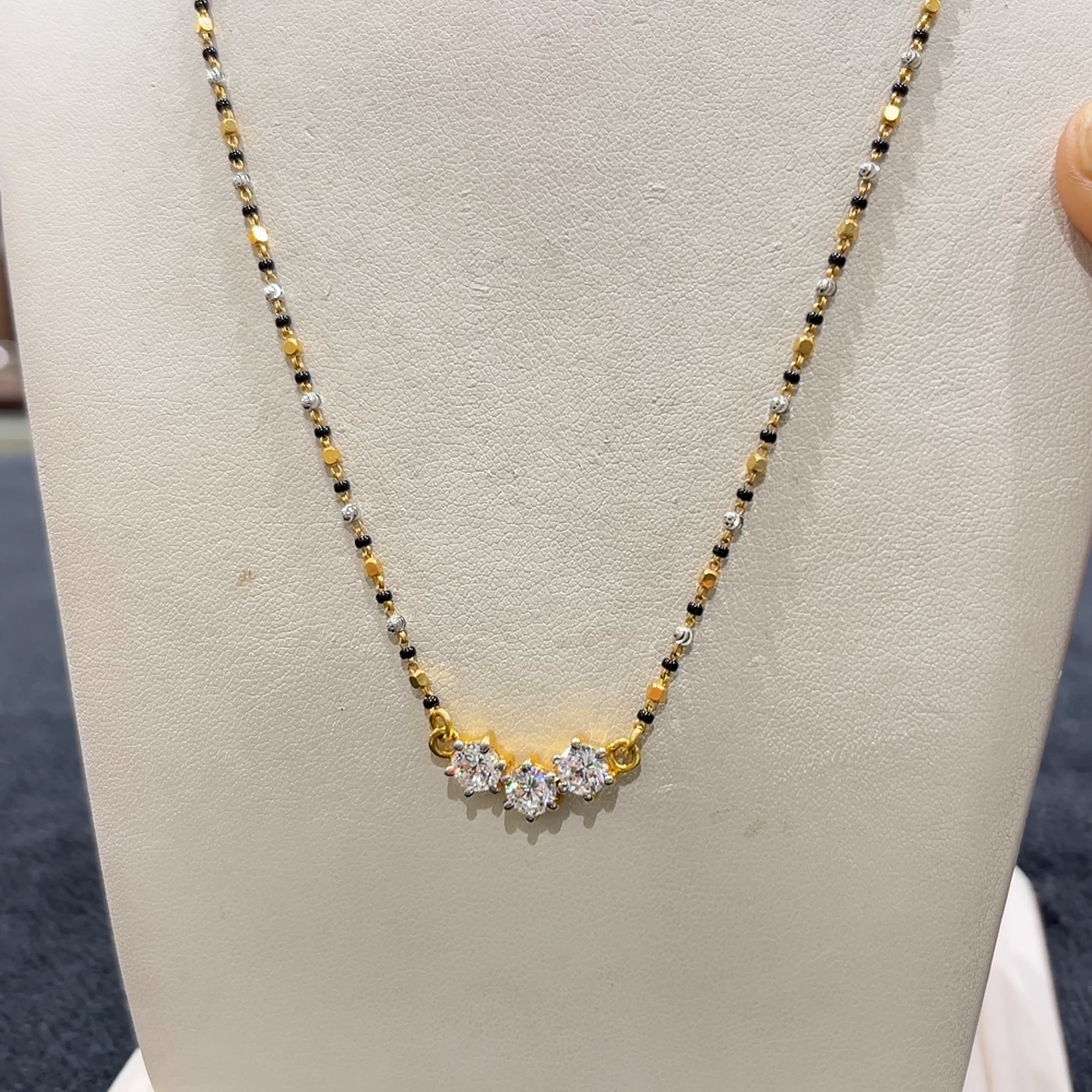 CHANDANA Brothers 6.18gms SHORT BLACK BEADS 22K Yellow Gold