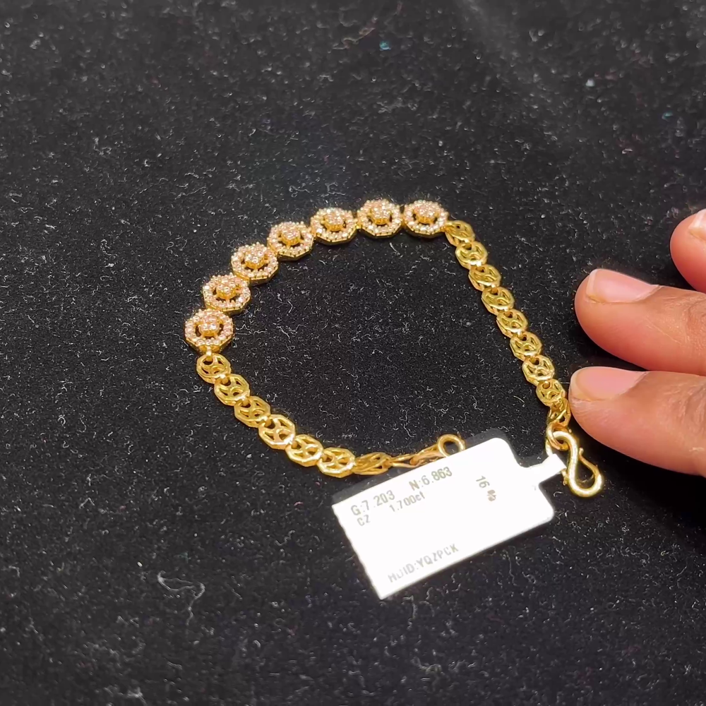 Anu Jewellers 6.863gms Bracelets 22K Yellow Gold