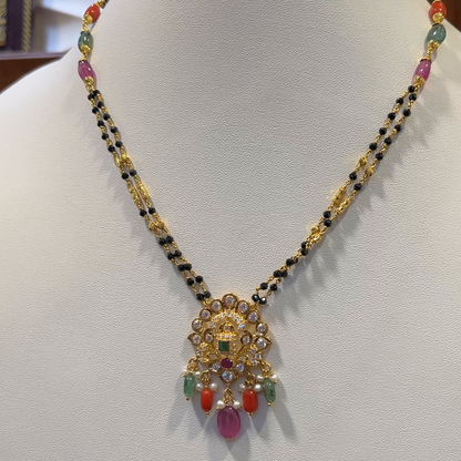 SRI RAM 12.017gms SHORT BLACK BEADS 22K Nakshi