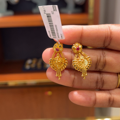 Anu Jewellers 4.087gms EARRINGS 22K Yellow Gold