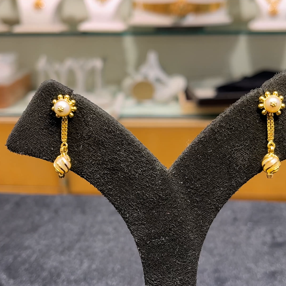 Anu Jewellers 3.561gms EARRINGS 22K Yellow Gold