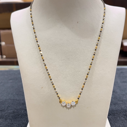 CHANDANA Brothers 6.18gms SHORT BLACK BEADS 22K Yellow Gold