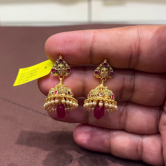 SwarnaKanchi 7.942gms EARRINGS 22K Yellow Gold