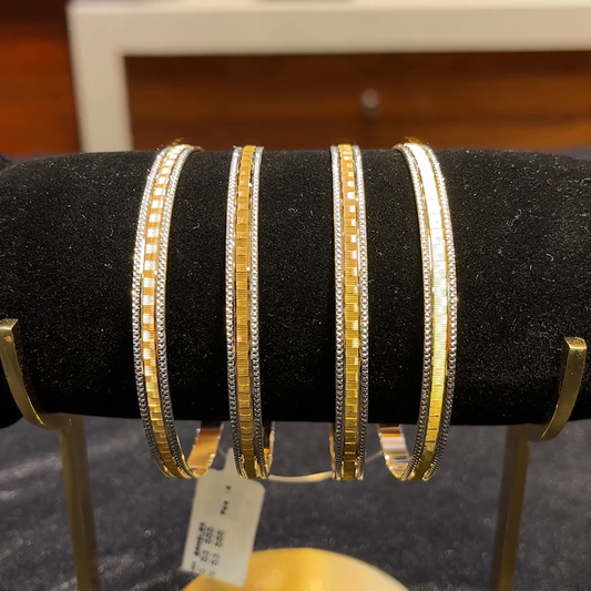 RS BROTHERS 53.555gms BANGLES 22K Yellow Gold