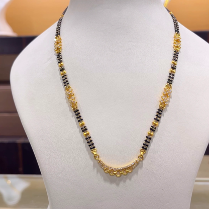 CHANDANA Brothers 12.97gms SHORT BLACK BEADS 22K Yellow Gold