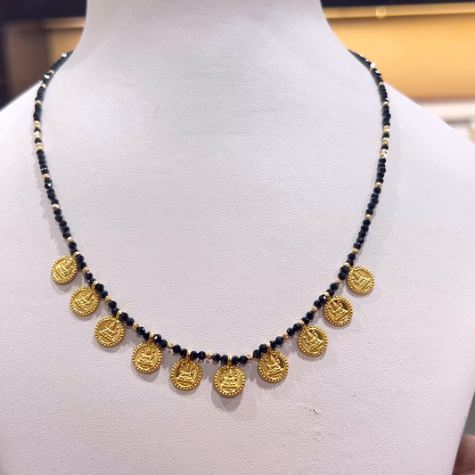 CHANDANA Brothers 3.35gms SHORT BLACK BEADS 22K Yellow Gold