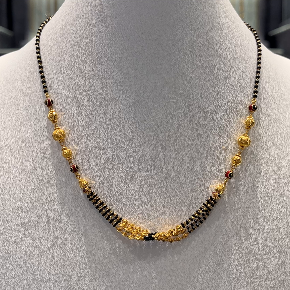 Anu Jewellers 9.4gms SHORT BLACK BEADS 22K Yellow Gold