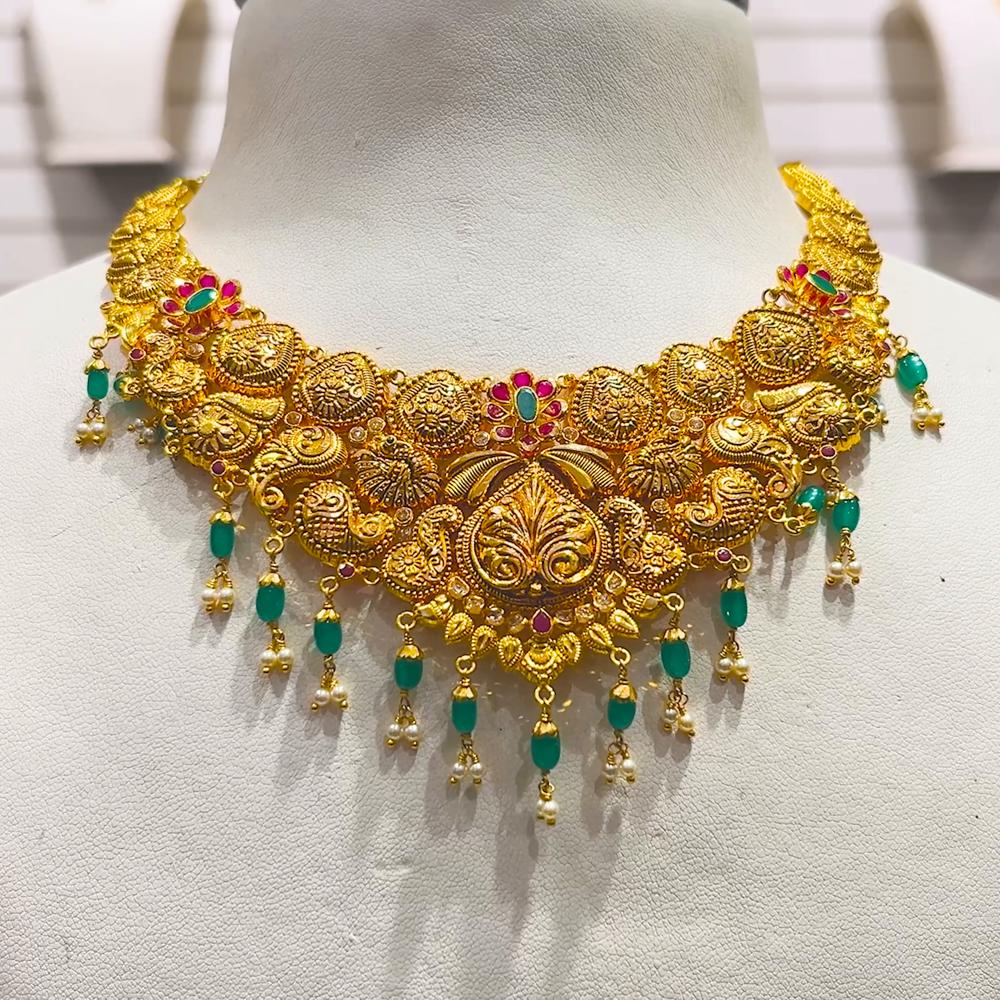 SOUTH INDIA 19.507gms NECKLACE 22K Yellow Gold