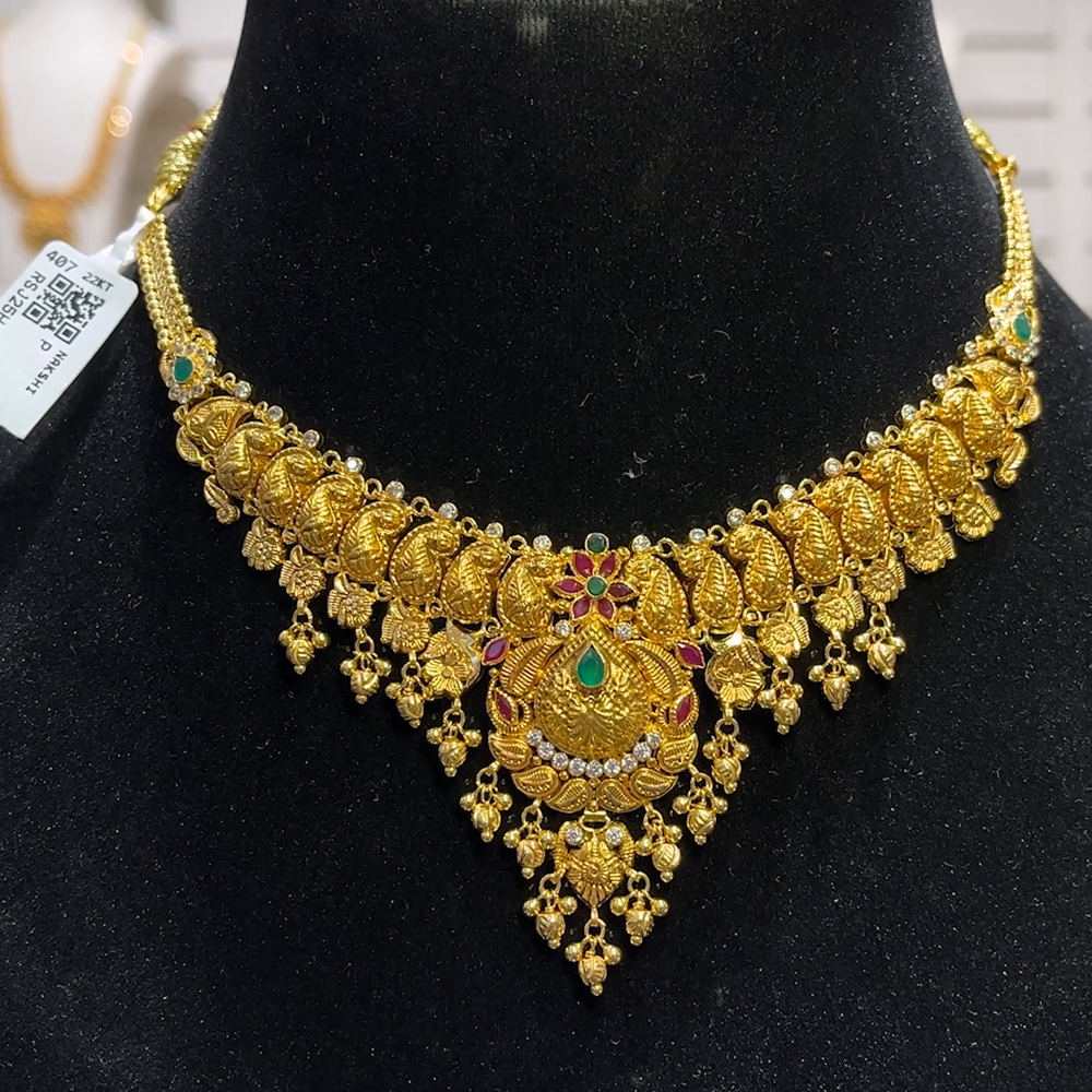 SOUTH INDIA 15.41gms NECKLACE 22K Yellow Gold