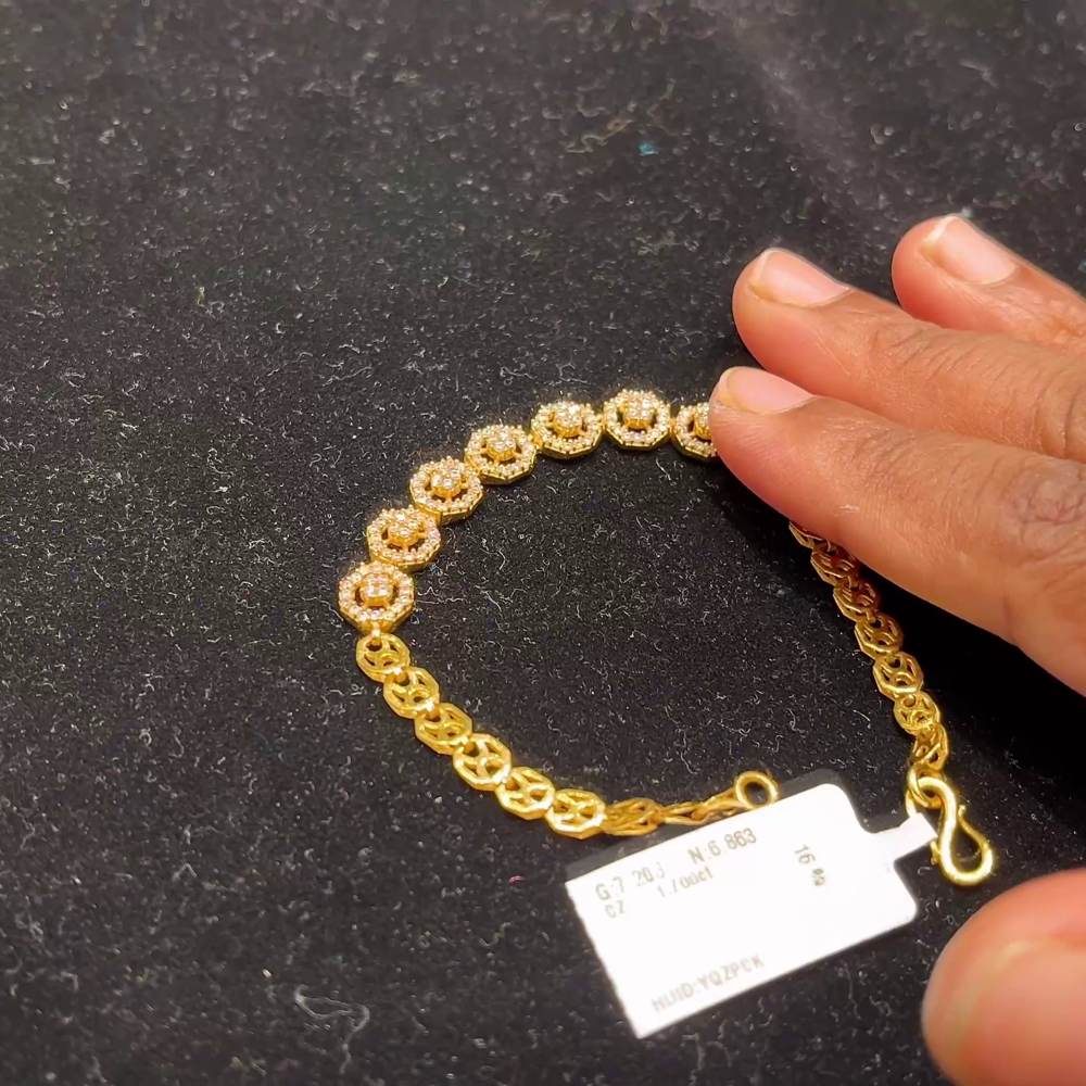 Anu Jewellers 6.863gms Bracelets 22K Yellow Gold