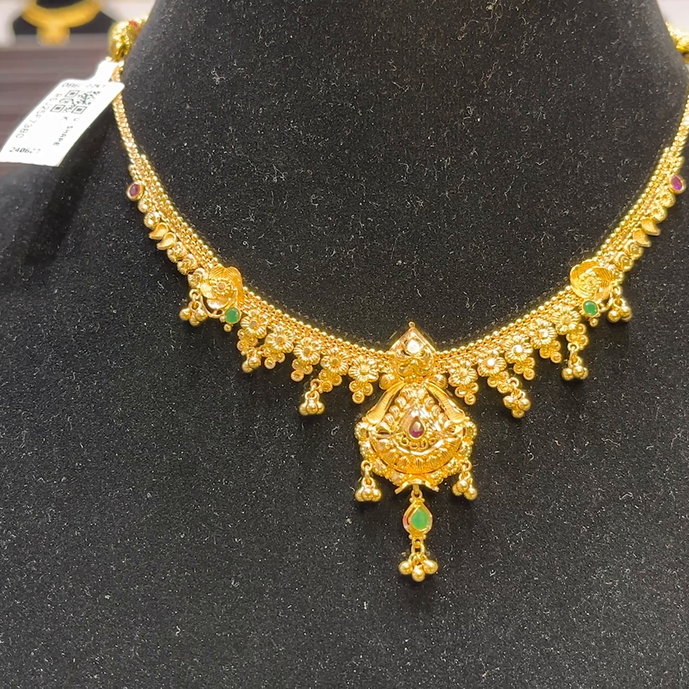 SOUTH INDIA 12.202gms NECKLACE 22K Yellow Gold