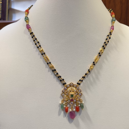 SRI RAM 12.017gms SHORT BLACK BEADS 22K Nakshi