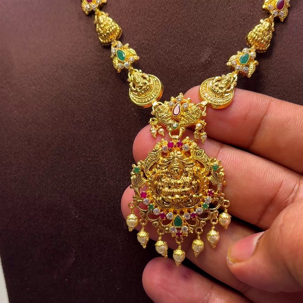 SwarnaKanchi 14.487gms NECKLACE 22K Yellow Gold