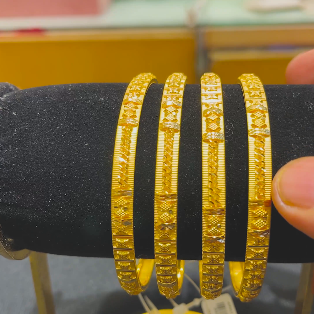 Anu Jewellers 19.475gms BANGLES 22K Yellow Gold