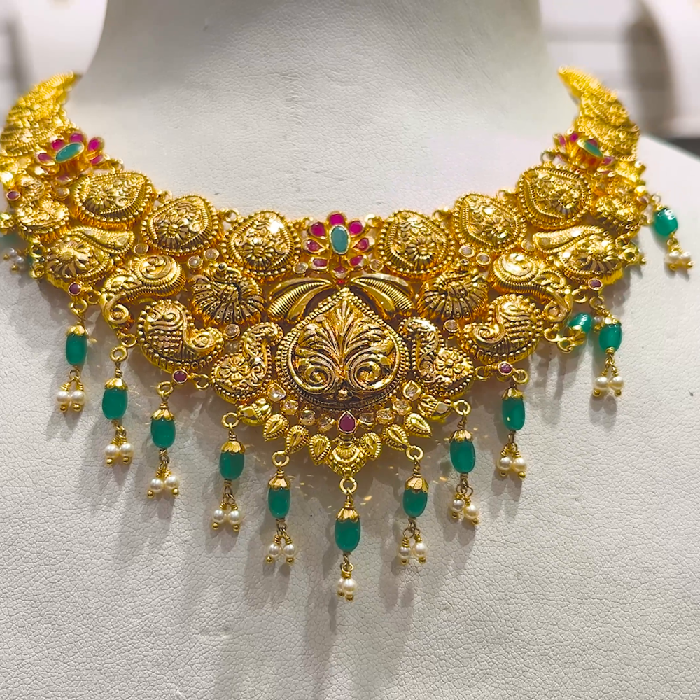 SOUTH INDIA 19.507gms NECKLACE 22K Yellow Gold