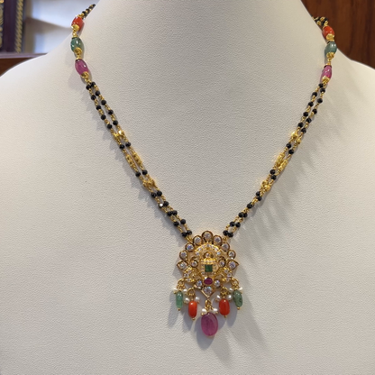 SRI RAM 12.017gms SHORT BLACK BEADS 22K Nakshi