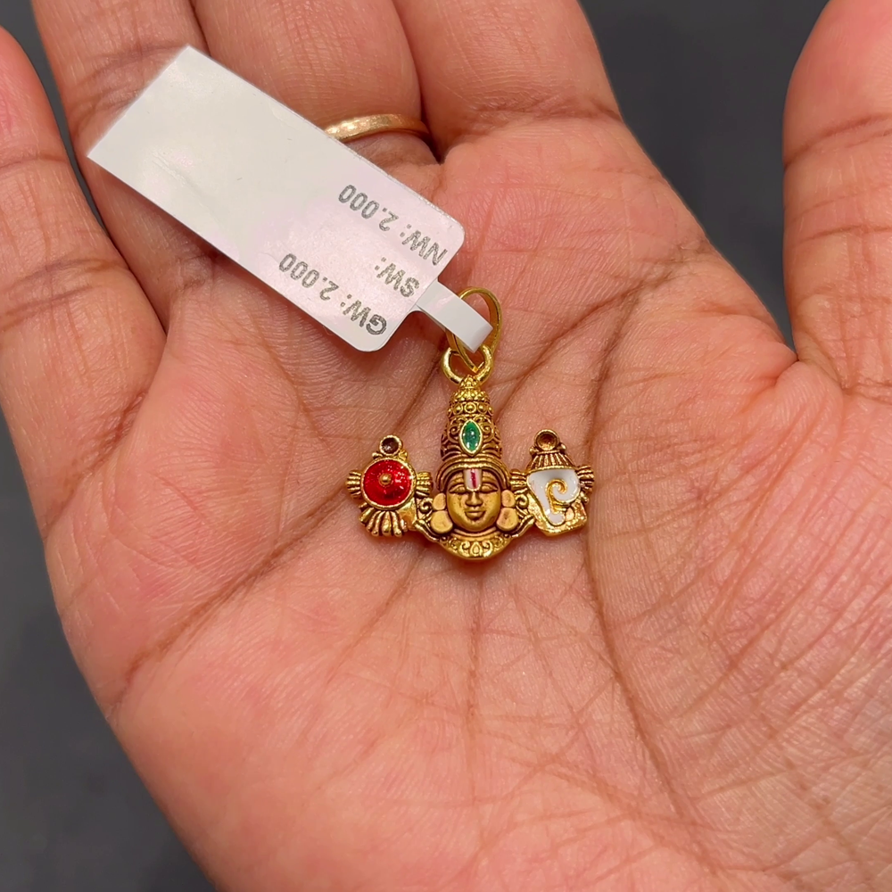 Anu Jewellers 2gms Pendent 22K Nakshi