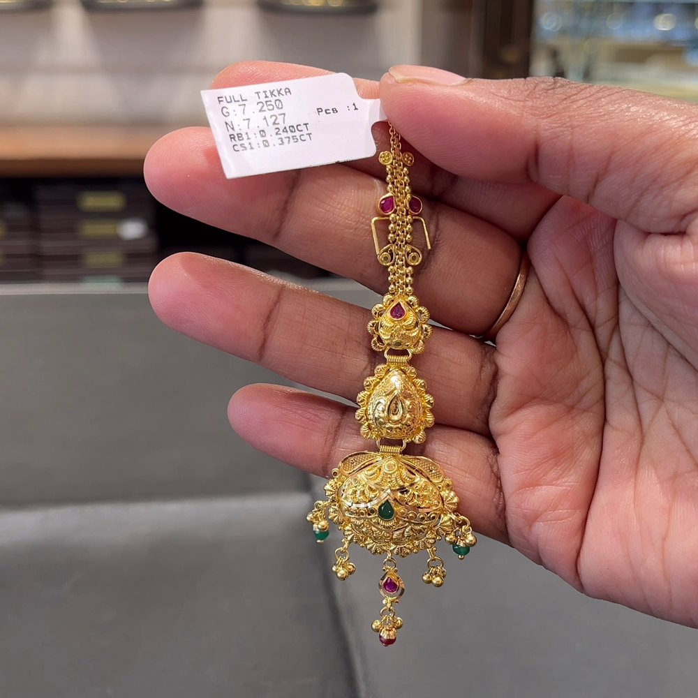 SOUTH INDIA 7.127gms Papitabilla 22K Yellow Gold