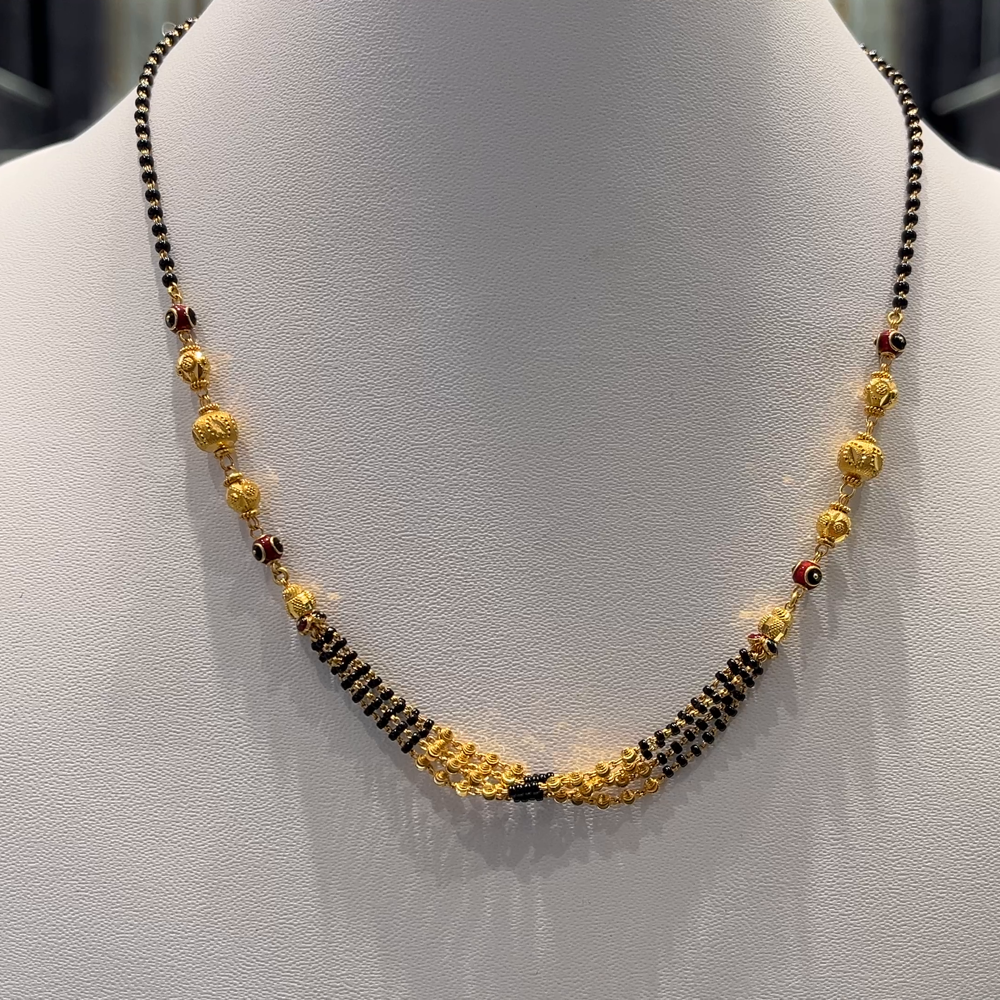 Anu Jewellers 9.4gms SHORT BLACK BEADS 22K Yellow Gold
