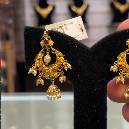 SOUTH INDIA 6.23gms EARRINGS 22K Yellow Gold