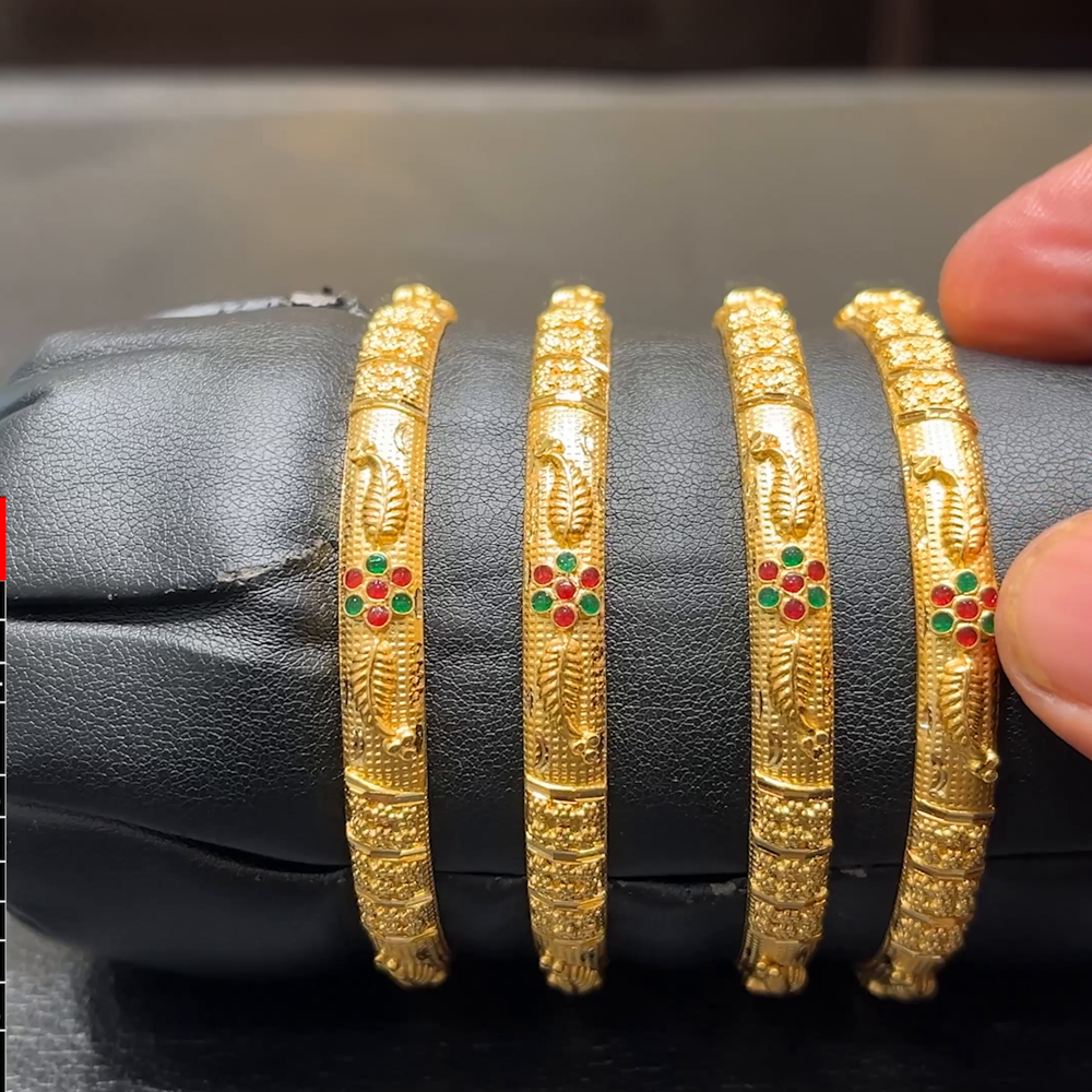 SOUTH INDIA 38.355gms BANGLES 22K Yellow Gold