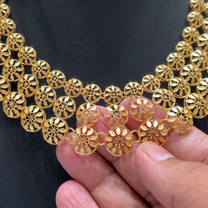 MUKUNDA JEWELLERS 42.43gms NECKLACE 22K Nakshi