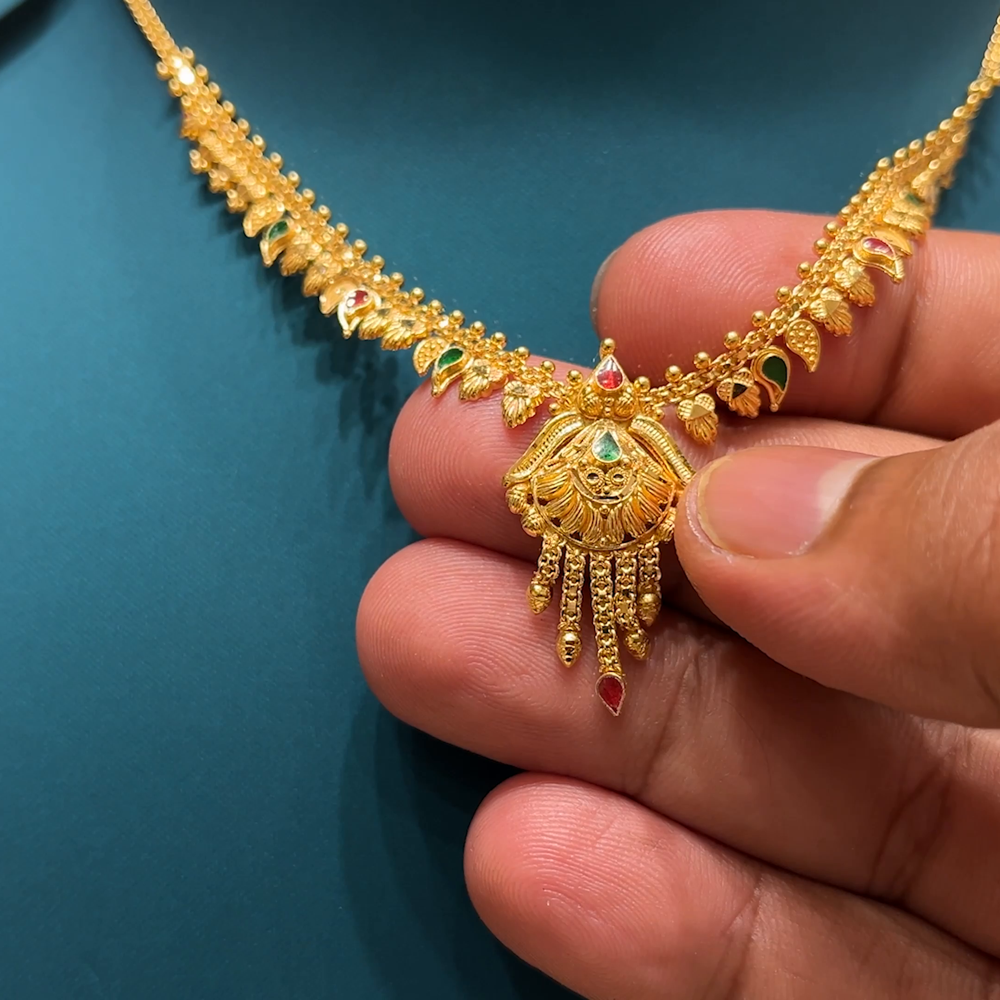 Light Weight 32 Grams Gold Haram Designs Latest Gold Haram Designs