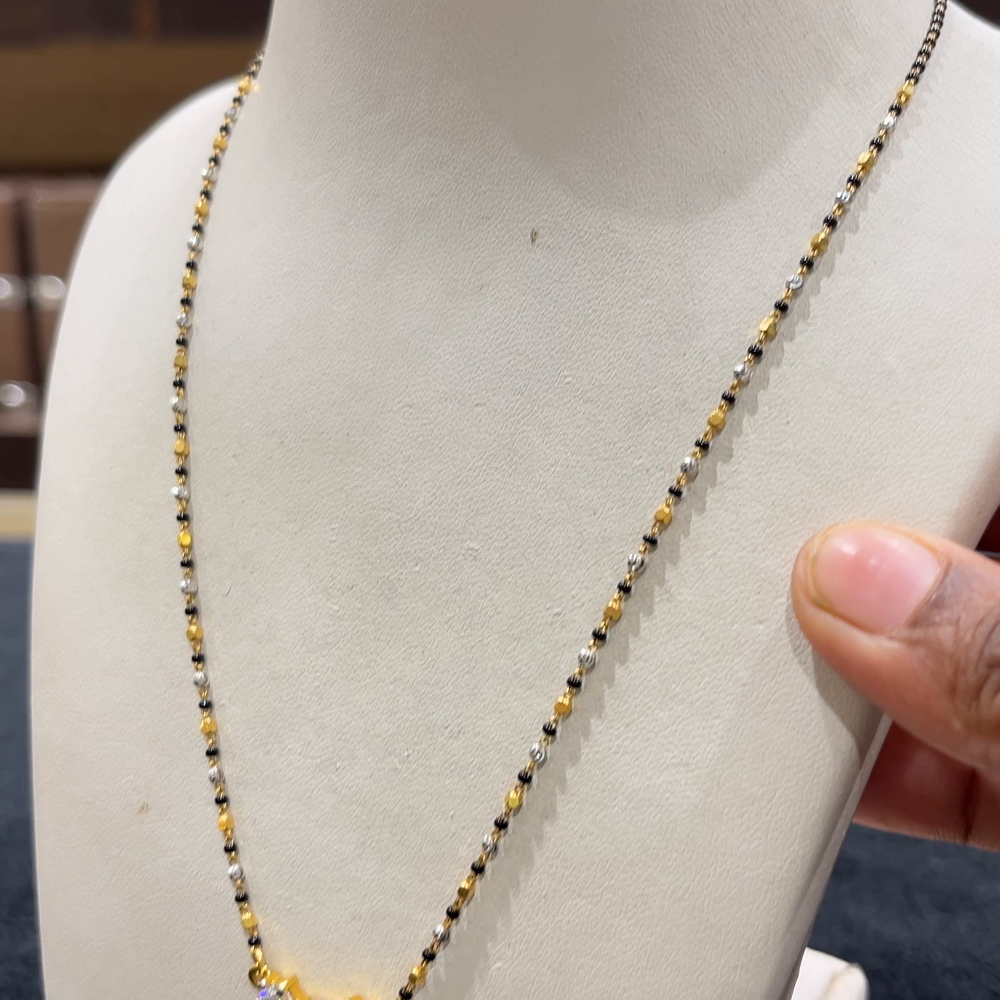 CHANDANA Brothers 6.18gms SHORT BLACK BEADS 22K Yellow Gold