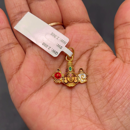 Anu Jewellers 2gms Pendent 22K Nakshi