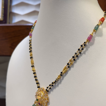 SRI RAM 12.017gms SHORT BLACK BEADS 22K Nakshi