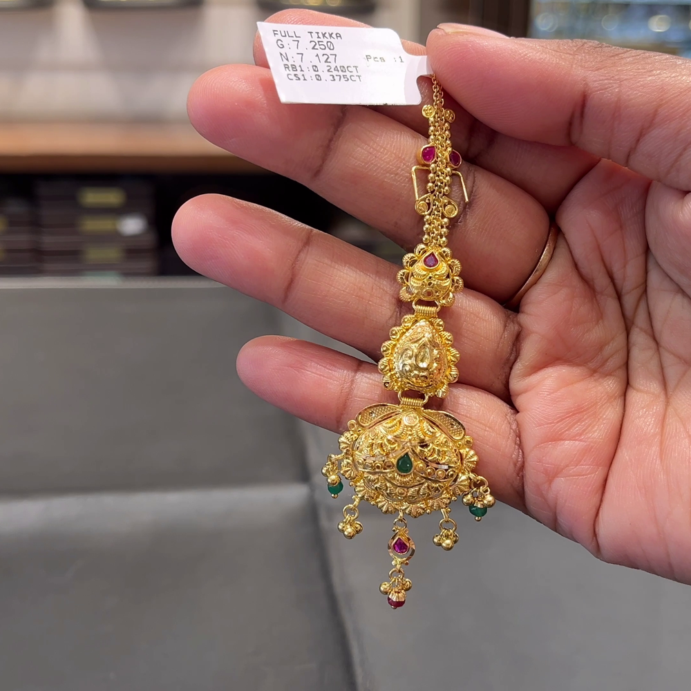 SOUTH INDIA 7.127gms Papitabilla 22K Yellow Gold