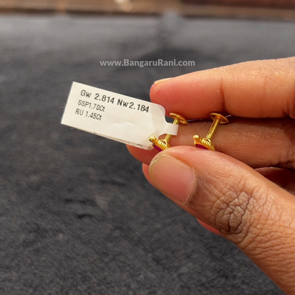 [make to order] 2.184gms EARRINGS 22K