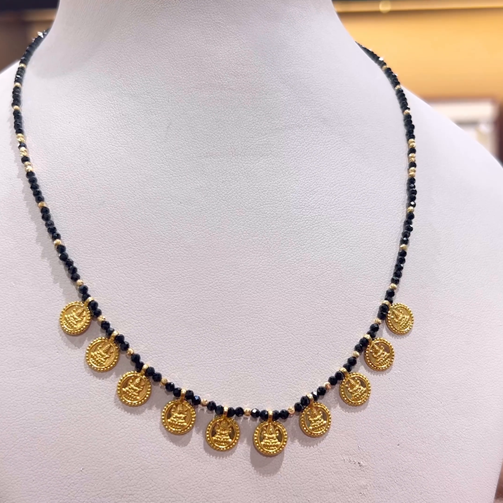 CHANDANA Brothers 3.35gms SHORT BLACK BEADS 22K Yellow Gold