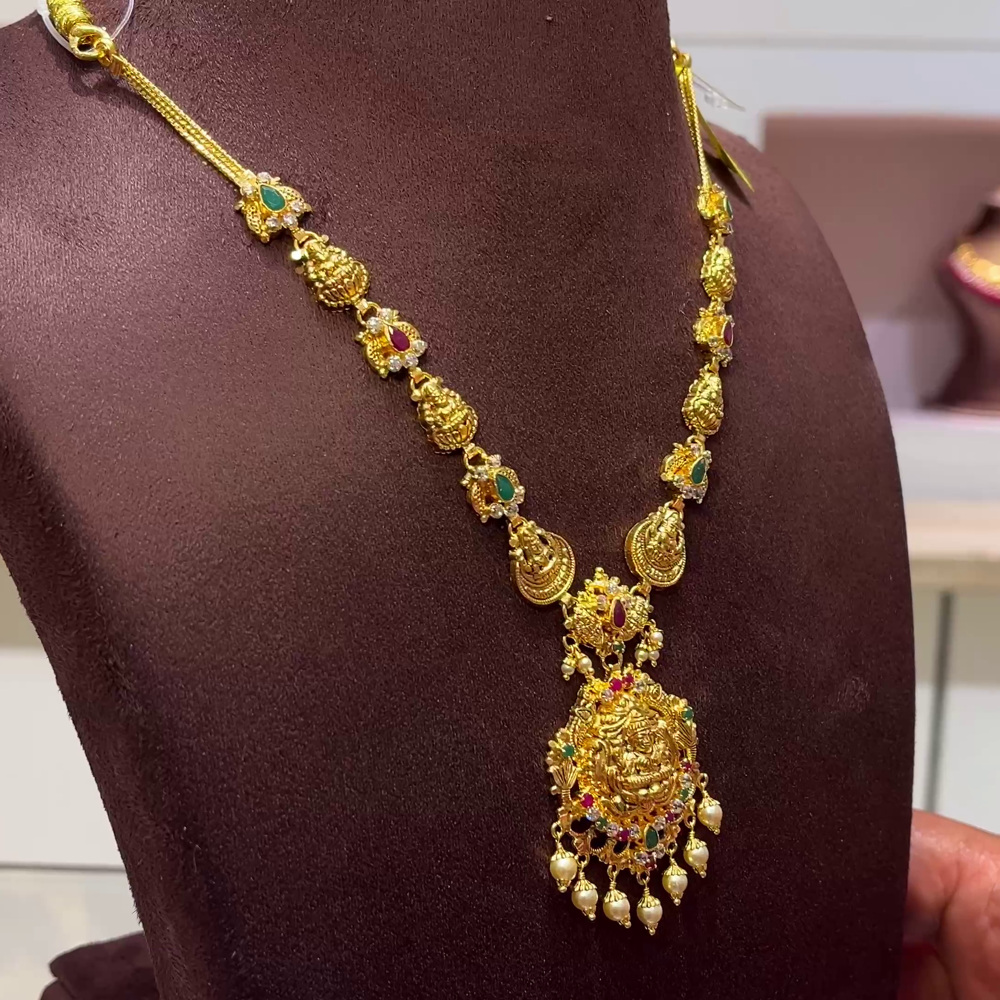 SwarnaKanchi 14.487gms NECKLACE 22K Yellow Gold