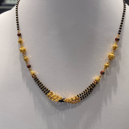 Anu Jewellers 9.4gms SHORT BLACK BEADS 22K Yellow Gold