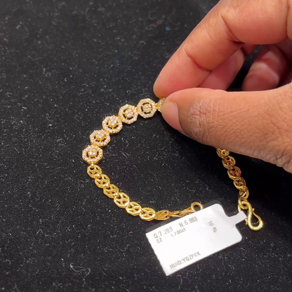 Anu Jewellers 6.863gms Bracelets 22K Yellow Gold