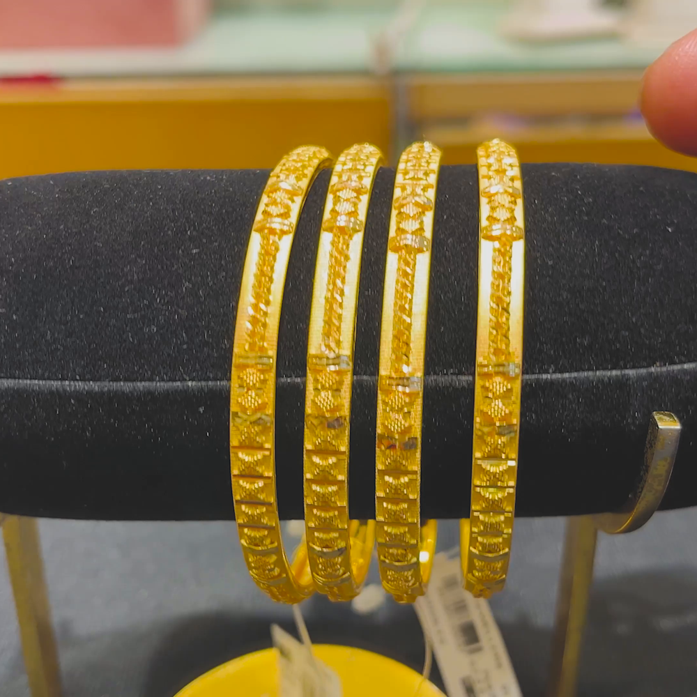 Anu Jewellers 19.475gms BANGLES 22K Yellow Gold