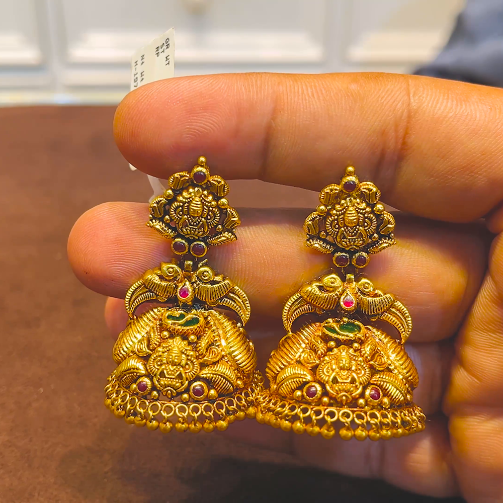 SRI RAM 18.484gms EARRINGS 22K Yellow Gold