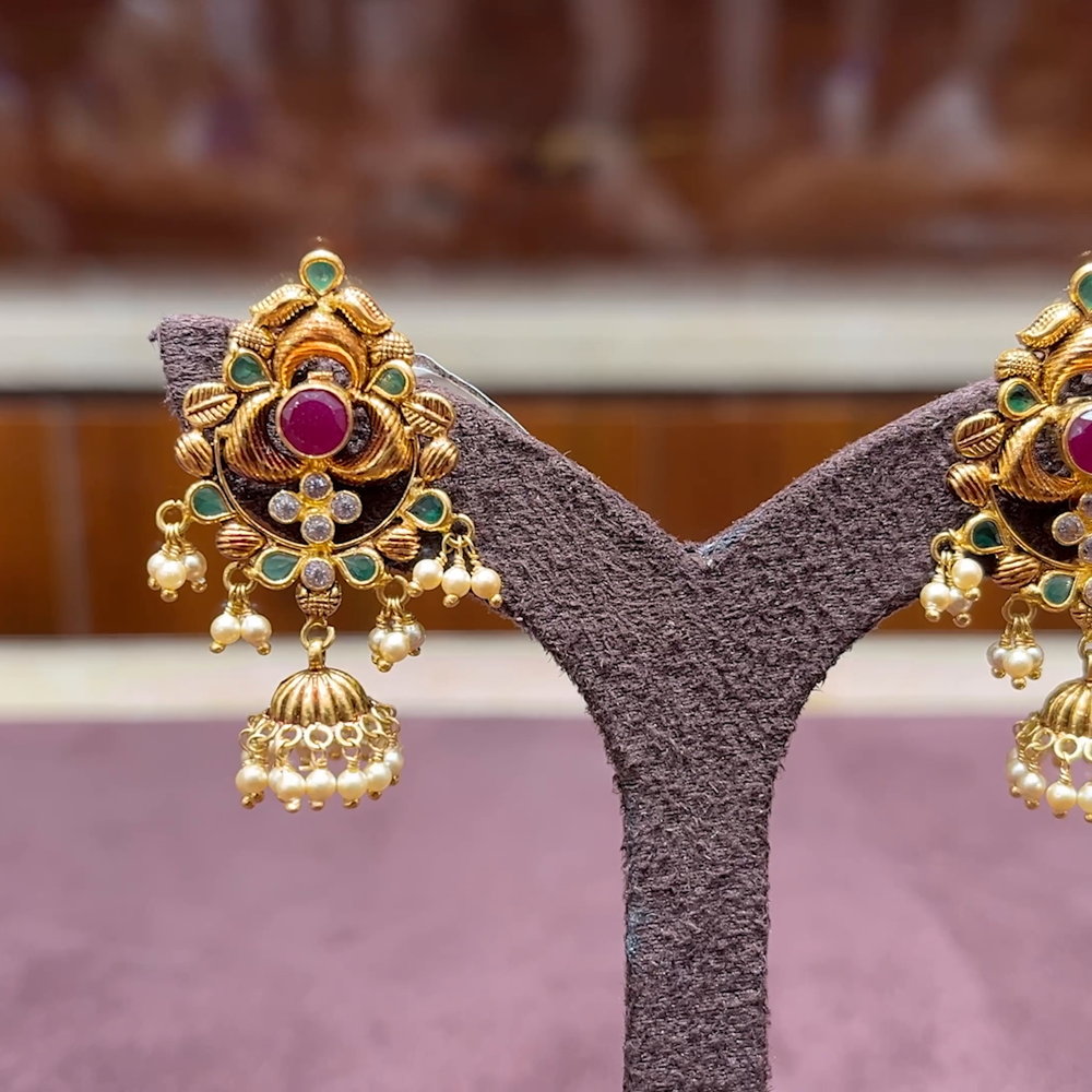 MUKUNDA JEWELLERS 7.8gms EARRINGS 22K Antique