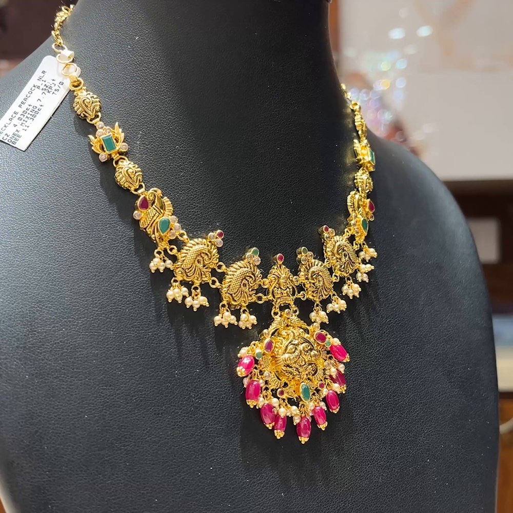 MUKUNDA JEWELLERS 17.634gms NECKLACE 22K Nakshi