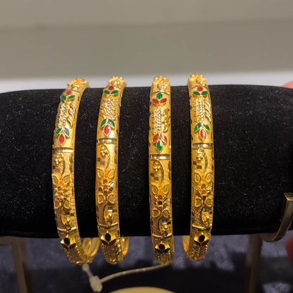 CMR 43.486gms BANGLES 22K Yellow Gold