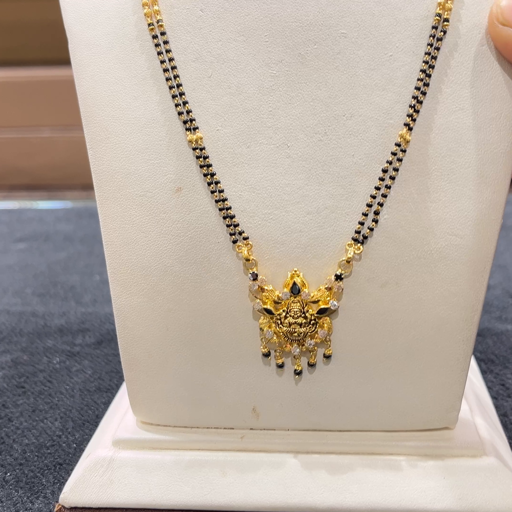 CHANDANA Brothers 7.73gms SHORT BLACK BEADS 22K Yellow Gold