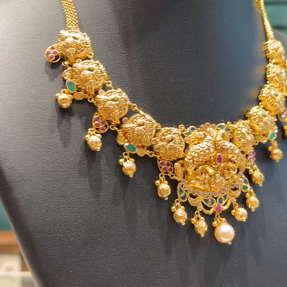 Chennai Shopping Mall 21.84gms NECKLACE 22K Antique