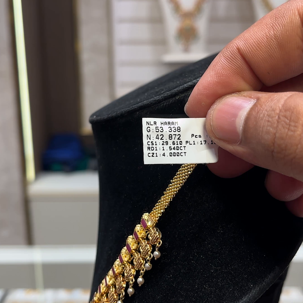 SOUTH INDIA 42.872gms HARAMS 22K Yellow Gold