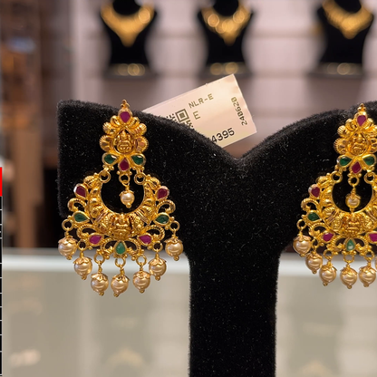 SOUTH INDIA 7.575gms EARRINGS 22K Yellow Gold