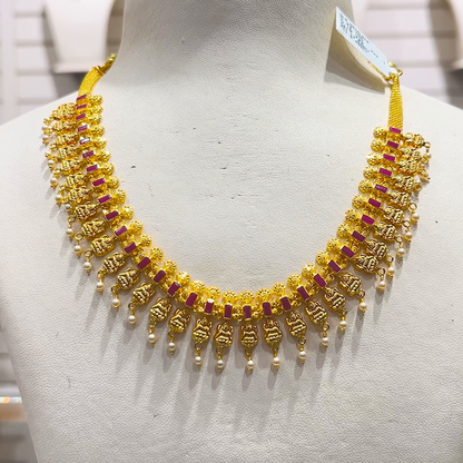 SOUTH INDIA 18.229gms NECKLACE 22K Yellow Gold