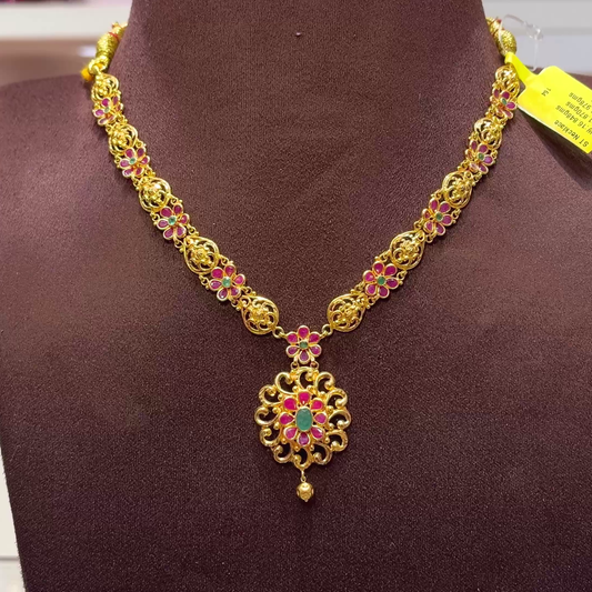 SwarnaKanchi 14.978gms NECKLACE 22K Yellow Gold