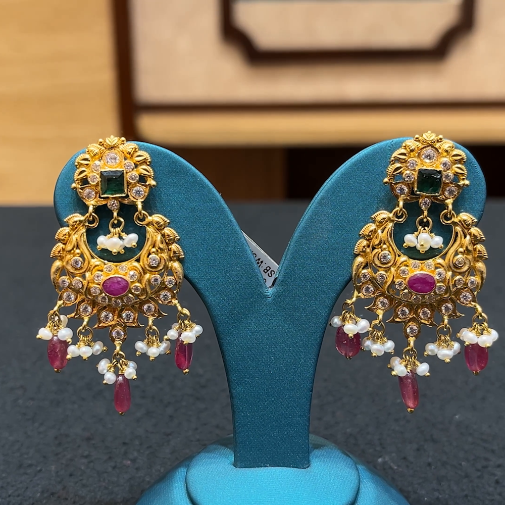 Chennai Shopping Mall 13.482gms EARRINGS 22K Yellow Gold